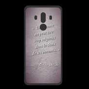 Coque  Huawei MATE 10 PRO PREMIUM Choix ennemis Violet Citation Oscar Wilde