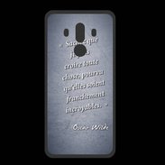 Coque  Huawei MATE 10 PRO PREMIUM Croire Bleu Citation Oscar Wilde