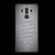 Coque  Huawei MATE 10 PRO PREMIUM Croire Noir Citation Oscar Wilde