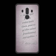 Coque  Huawei MATE 10 PRO PREMIUM Croire Rose Citation Oscar Wilde