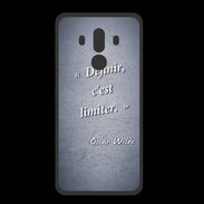 Coque  Huawei MATE 10 PRO PREMIUM Définir Bleu Citation Oscar Wilde
