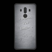 Coque  Huawei MATE 10 PRO PREMIUM Définir Noir Citation Oscar Wilde
