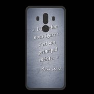 Coque  Huawei MATE 10 PRO PREMIUM Emotion égarée Bleu Citation Oscar Wilde