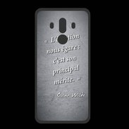 Coque  Huawei MATE 10 PRO PREMIUM Emotion égarée Noir Citation Oscar Wilde