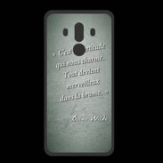 Coque  Huawei MATE 10 PRO PREMIUM Incertitude amour Vert Citation Oscar Wilde