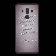 Coque  Huawei MATE 10 PRO PREMIUM Incertitude amour Violet Citation Oscar Wilde