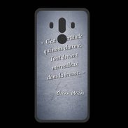 Coque  Huawei MATE 10 PRO PREMIUM Incertitude Bleu Citation Oscar Wilde