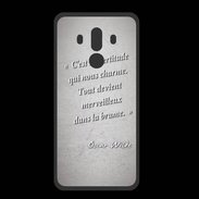 Coque  Huawei MATE 10 PRO PREMIUM Incertitude Gris Citation Oscar Wilde