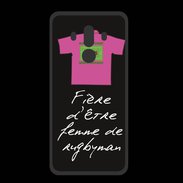 Coque  Huawei MATE 10 PRO PREMIUM Femme de rugbyman Bonus offensif-défensif Noir
