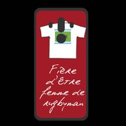 Coque  Huawei MATE 10 PRO PREMIUM Femme de rugbyman Bonus offensif-défensif Rouge