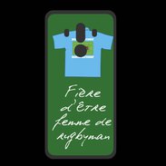 Coque  Huawei MATE 10 PRO PREMIUM Femme de rugbyman Bonus offensif-défensif Vert 2