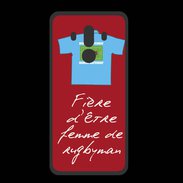 Coque  Huawei MATE 10 PRO PREMIUM Femme de rugbyman Bonus offensif-défensif Rouge 2
