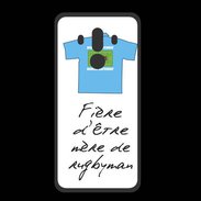 Coque  Huawei MATE 10 PRO PREMIUM Mère de rugbyman Bonus offensif-défensif Blanc 2