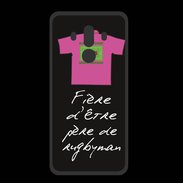 Coque  Huawei MATE 10 PRO PREMIUM Père de rugbyman Bonus offensif-défensif Noir