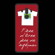 Coque  Huawei MATE 10 PRO PREMIUM Père de rugbyman Bonus offensif-défensif Rouge
