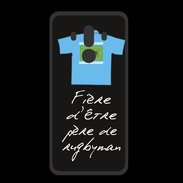 Coque  Huawei MATE 10 PRO PREMIUM Père de rugbyman Bonus offensif-défensif Noir 2