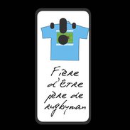Coque  Huawei MATE 10 PRO PREMIUM Père de rugbyman Bonus offensif-défensif Blanc 2
