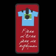Coque  Huawei MATE 10 PRO PREMIUM Père de rugbyman Bonus offensif-défensif Rouge 2