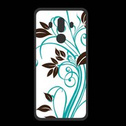Coque  Huawei MATE 10 PRO PREMIUM motif floral bleu clair