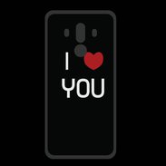 Coque  Huawei MATE 10 PRO PREMIUM I love you noir