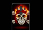 Coque  Huawei MATE 10 PRO PREMIUM Tête de mort en flamme 5