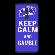 Coque  Huawei MATE 10 PRO PREMIUM Keep Calm Gamble Bleu