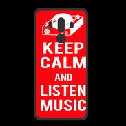 Coque  Huawei MATE 10 PRO PREMIUM Keep Calm Listen music Rouge