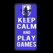 Coque  Huawei MATE 10 PRO PREMIUM Keep Calm Play games Bleu