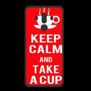 Coque  Huawei MATE 10 PRO PREMIUM Keep Calm Take a cup Rouge