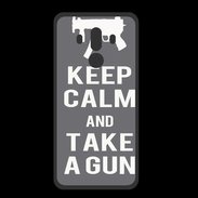 Coque  Huawei MATE 10 PRO PREMIUM Keep Calm Take a gun Gris