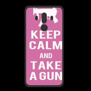 Coque  Huawei MATE 10 PRO PREMIUM Keep Calm Take a gun Rose