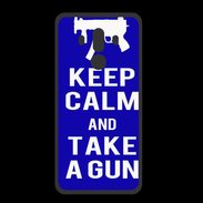 Coque  Huawei MATE 10 PRO PREMIUM Keep Calm Take a gun Bleu