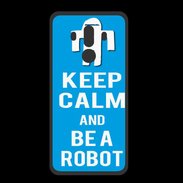 Coque  Huawei MATE 10 PRO PREMIUM Keep Calm Be a Robot Cyan