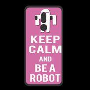 Coque  Huawei MATE 10 PRO PREMIUM Keep Calm Be a Robot Rose