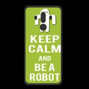 Coque  Huawei MATE 10 PRO PREMIUM Keep Calm Be a Robot Vert pomme