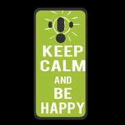 Coque  Huawei MATE 10 PRO PREMIUM Keep Calm Be Happy Vert pomme