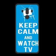 Coque  Huawei MATE 10 PRO PREMIUM Keep Calm Watch TV Cyan
