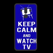 Coque  Huawei MATE 10 PRO PREMIUM Keep Calm Watch TV Bleu