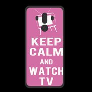 Coque  Huawei MATE 10 PRO PREMIUM Keep Calm Watch TV Rose