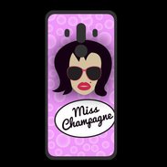 Coque  Huawei MATE 10 PRO PREMIUM Miss Champagne Brune