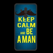 Coque  Huawei MATE 10 PRO PREMIUM Keep Calm Be a Man Bleu