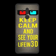 Coque  Huawei MATE 10 PRO PREMIUM Keep Calm and See your life 3D Gris