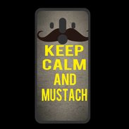 Coque  Huawei MATE 10 PRO PREMIUM Keep Calm and Mustach Gris