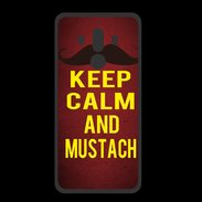 Coque  Huawei MATE 10 PRO PREMIUM Keep Calm and Mustach Rouge