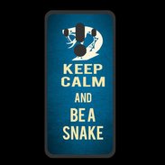 Coque  Huawei MATE 10 PRO PREMIUM Keep Calm and Be a Snake bleu