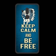 Coque  Huawei MATE 10 PRO PREMIUM Keep Calm and Be Free Bleu