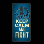 Coque  Huawei MATE 10 PRO PREMIUM Keep Calm and Fight Bleu