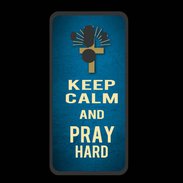 Coque  Huawei MATE 10 PRO PREMIUM Keep Calm and Pray Christian Bleu