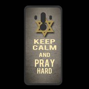 Coque  Huawei MATE 10 PRO PREMIUM Keep Calm and Pray jewish Gris