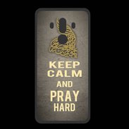 Coque  Huawei MATE 10 PRO PREMIUM Keep Calm and Pray Muslim Gris